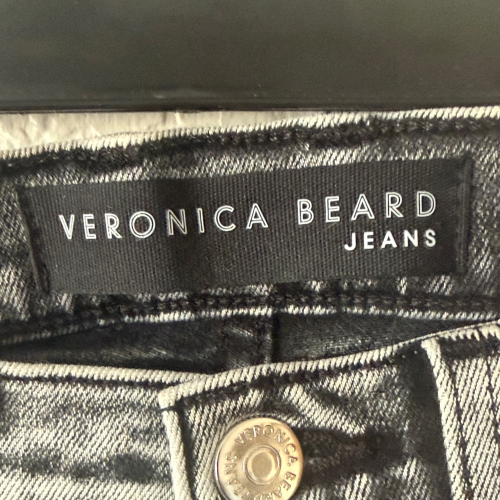 Veronica Beard Women's Acid-Wash Gray High-Rise Skinny Jeans - Picture 2 of 4